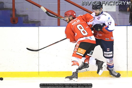 2021-10-10 Hockey Milano Bears-Valpellice Bulldogs 3720 Cristian Malan